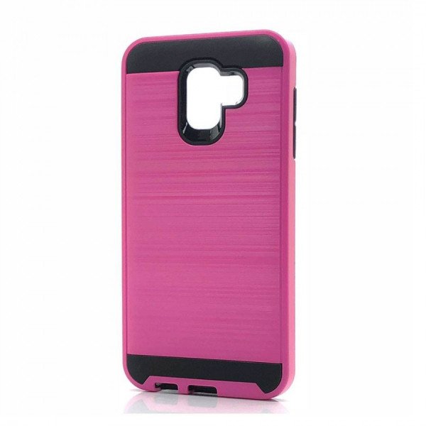 Wholesale Samsung Galaxy J6 2018 Armor Hybrid Case (Hot Pink)
